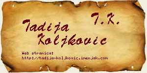Tadija Koljković vizit kartica